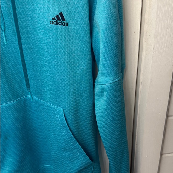 Adidas Men's Teal Hoodie Sweater - Picture 4 of 10